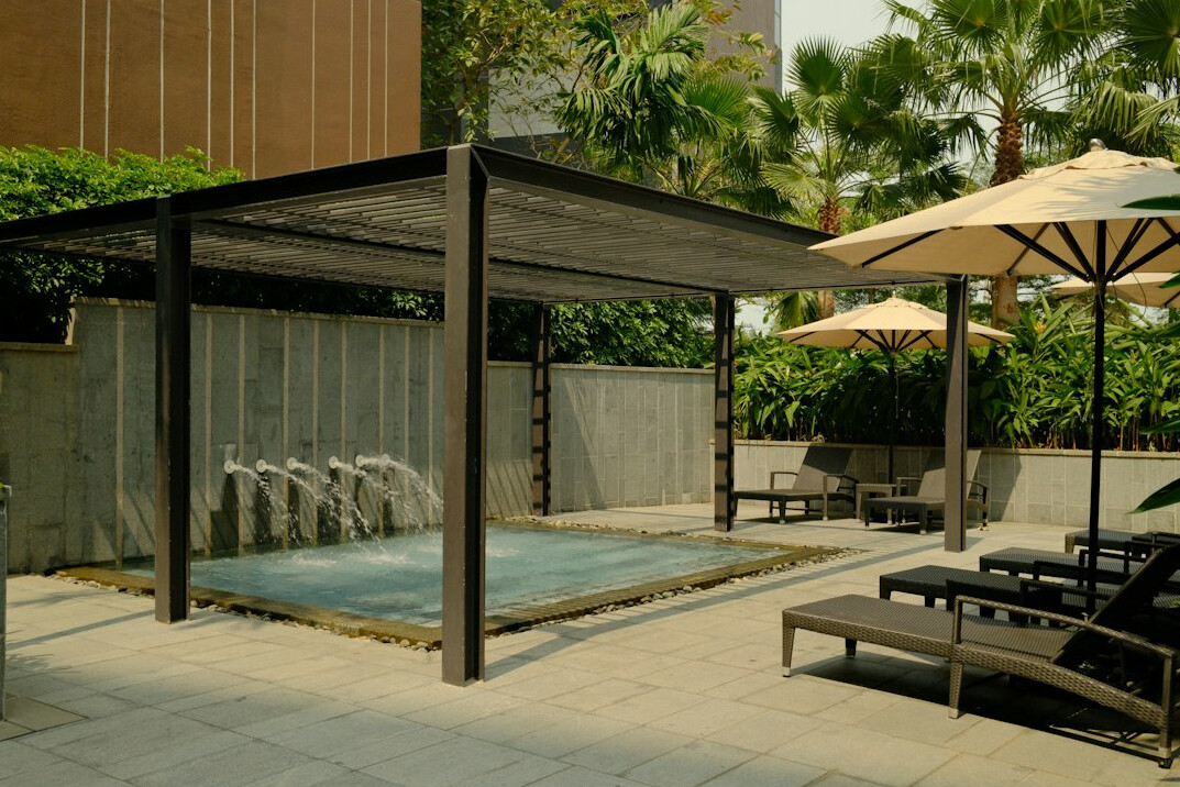 luxury villa pool area